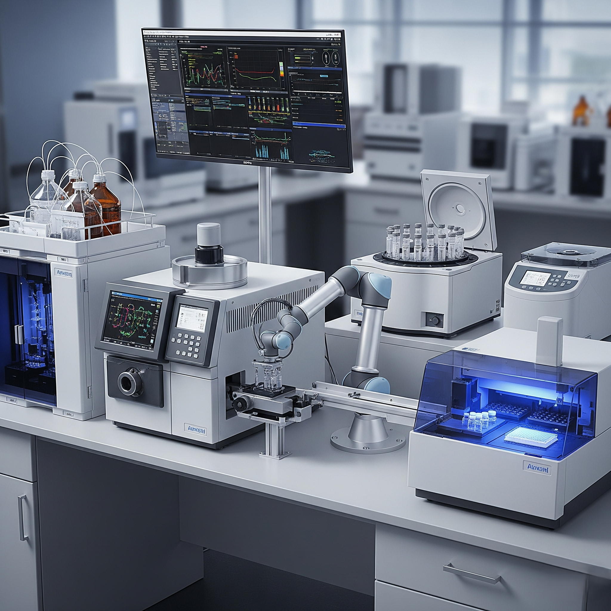 Automated laboratory equipment for analysis